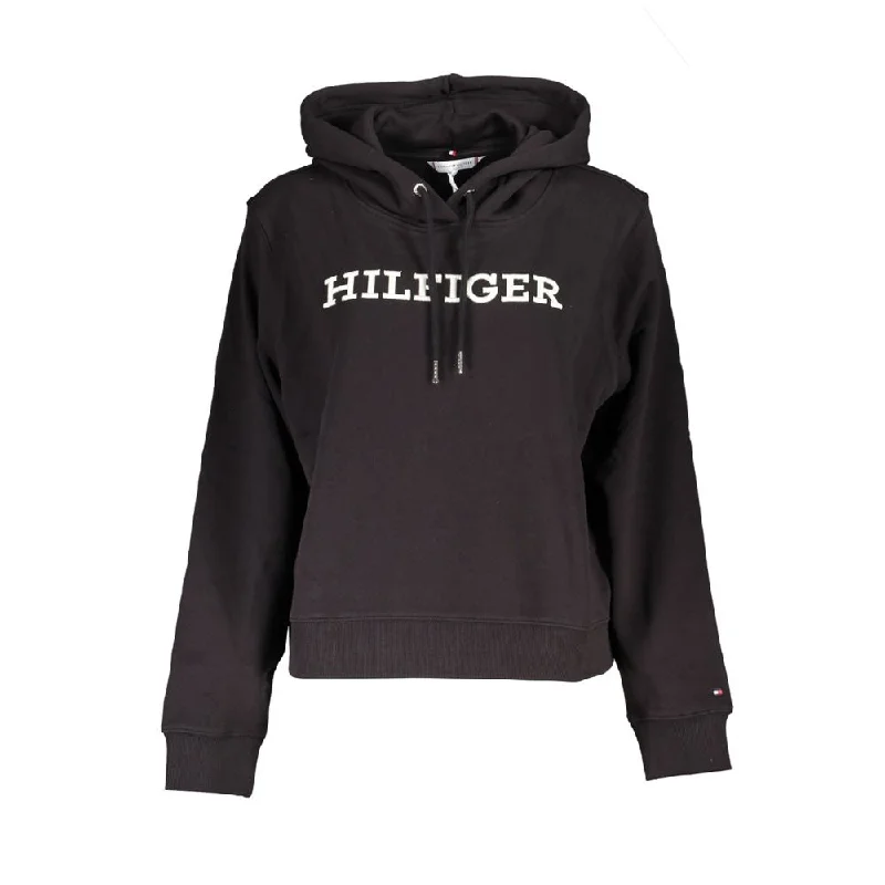 Streetwear Knit TopsTommy Hilfiger Black Cotton Women Sweater