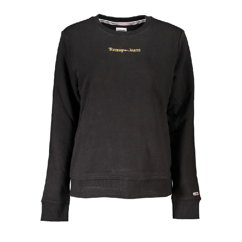 College Knit TopsTommy Hilfiger Black Cotton Women Sweater