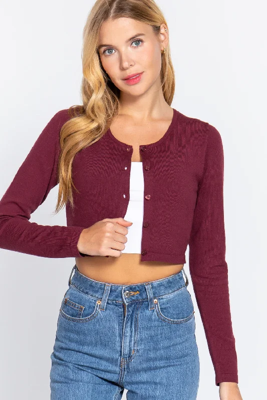 Band Merch Knit TopsLong Slv Round Neck Viscose Sweater