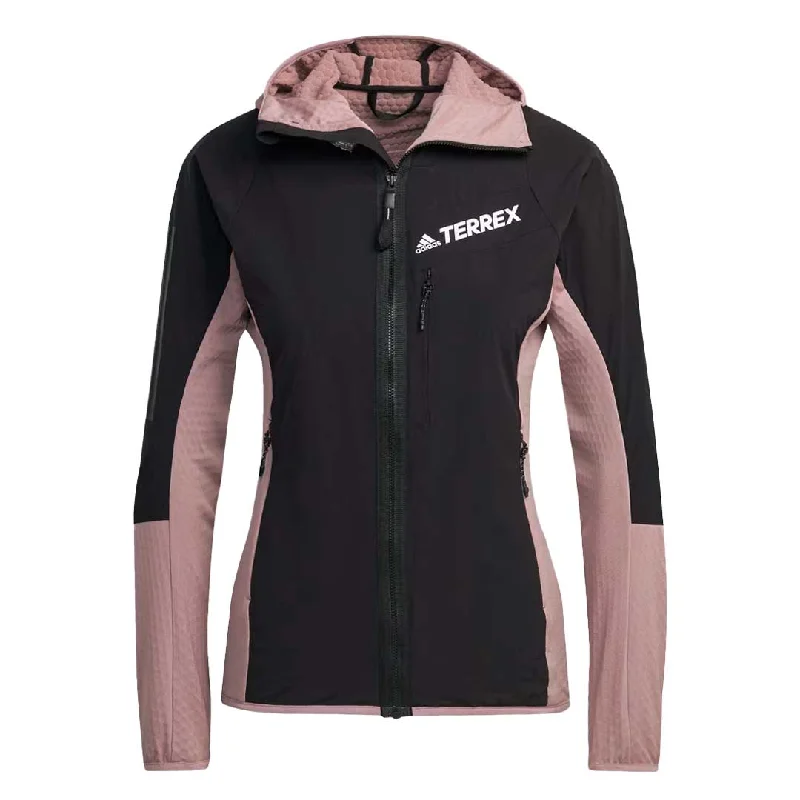 Zippered Jacketsadidas - Women's Terrex Techrock Flooce Wind Hooded Jacket (HF8852)