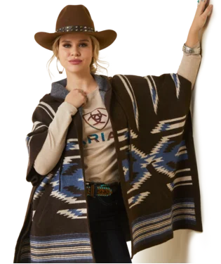 Graphic Knit TopsAriat Chimayo Poncho Sweater