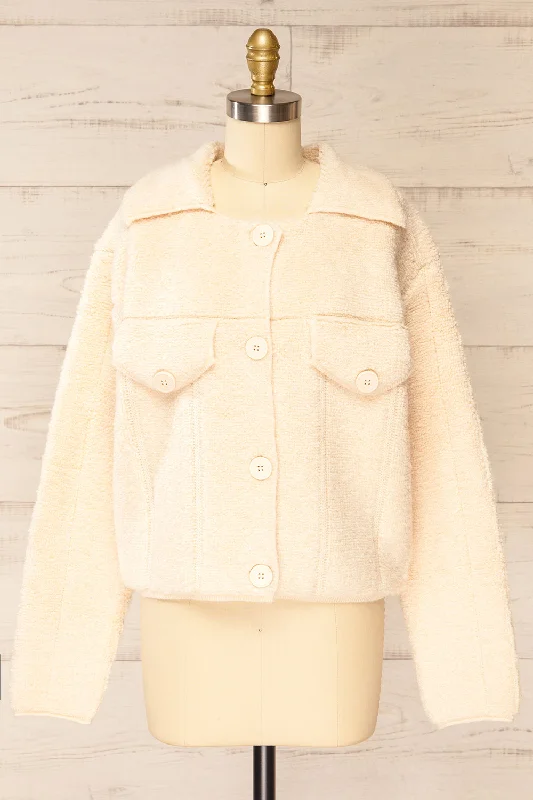 Field JacketsFuji Ivory | Boxy Fuzzy Jacket