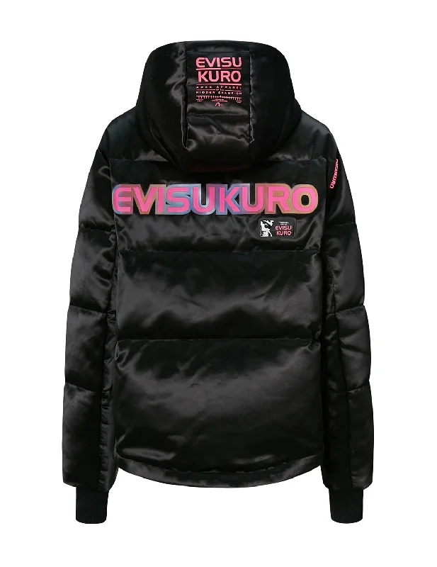 Velvet JacketsGradient Logo Print Cropped Down Jacket