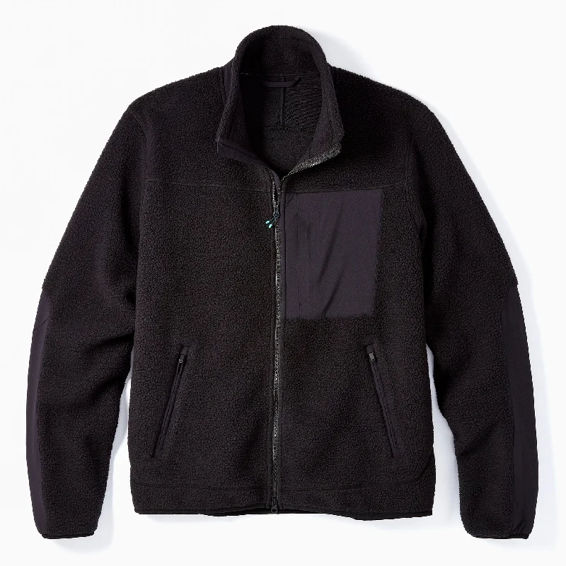 High Pile Sherpa Jacket in Black