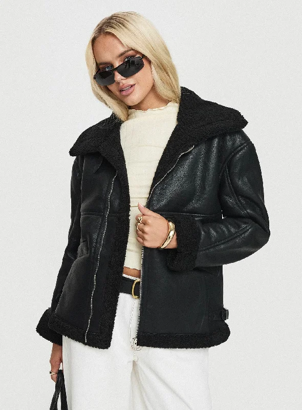 College JacketsJadu Shearling Jacket Black