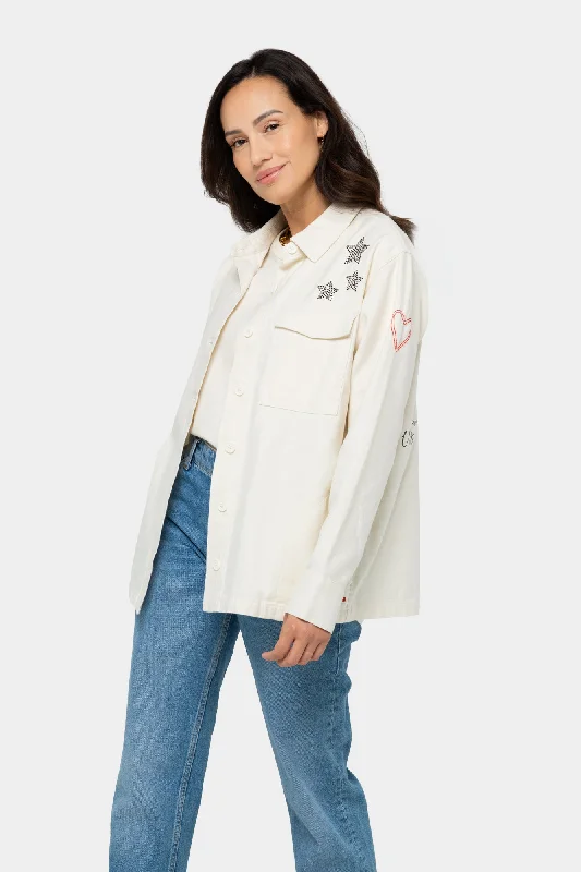 Fringed JacketsLove Unites Us Utility Jacket