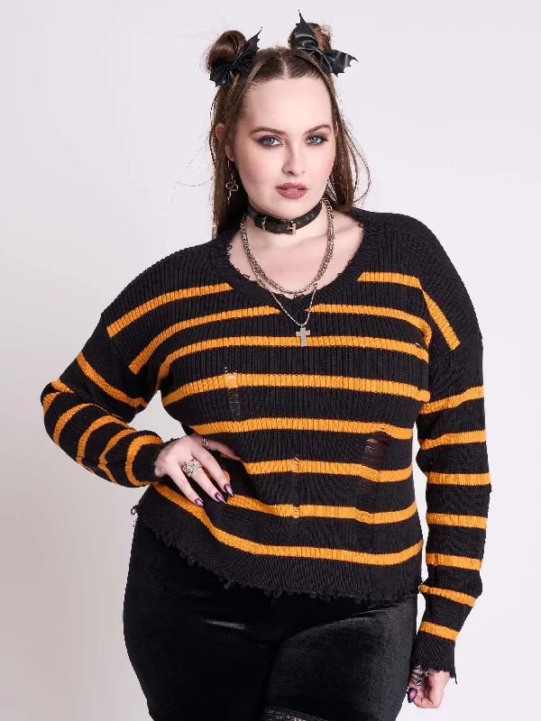 Sports Team Knit TopsSpooky Stripe Sweater