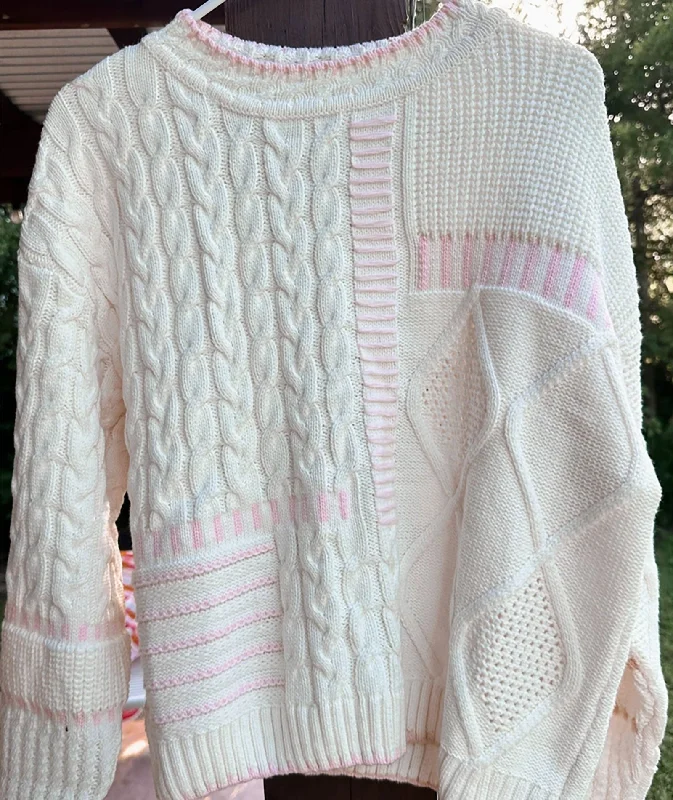 Hooded Knit TopsSunkissed Coconut Juniors Simply Girly Sweater