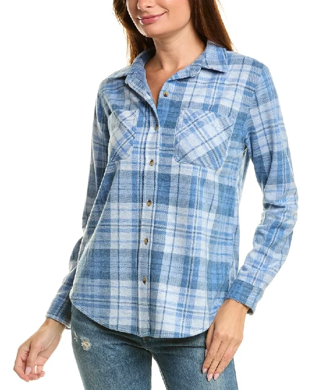 Yoga Shirtsbeachlunchlounge Sally Brushed Flannel Shirt