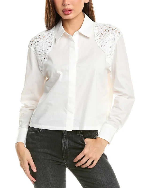 Beaded ShirtsDesign History Crochet Button-Down Shirt