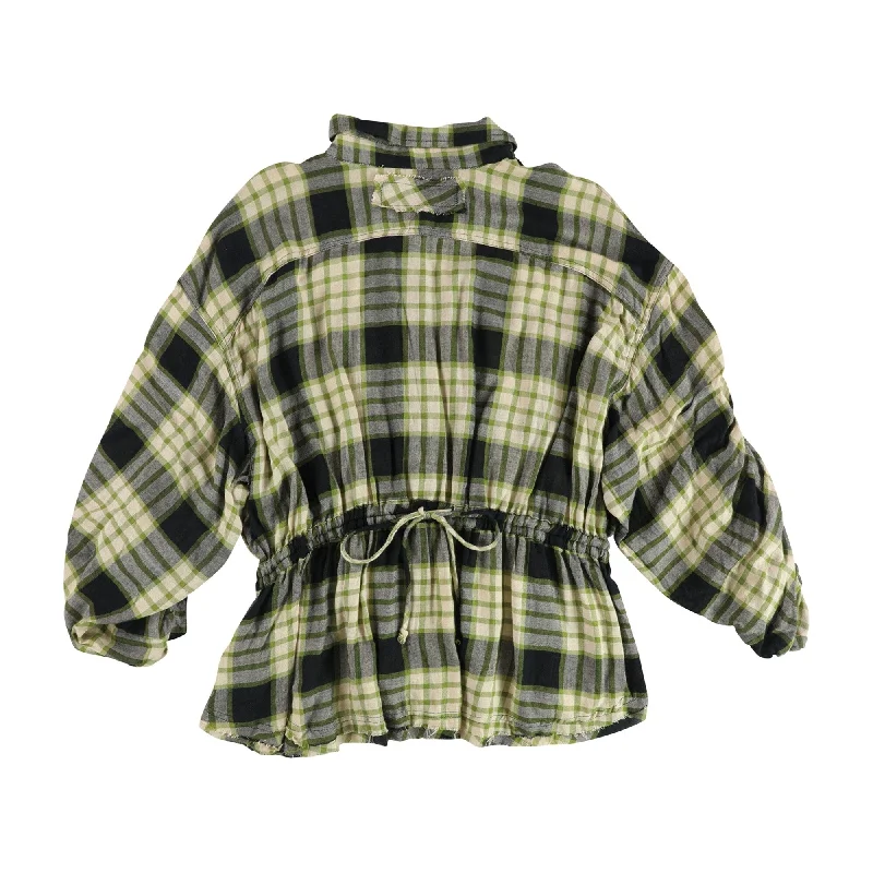 Rainproof ShirtsFree People Womens Plaid Button Up Shirt