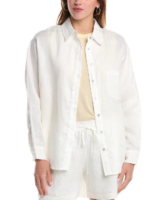 UV-Protection ShirtsLucy Paris Toni Button-Down Linen Shirt