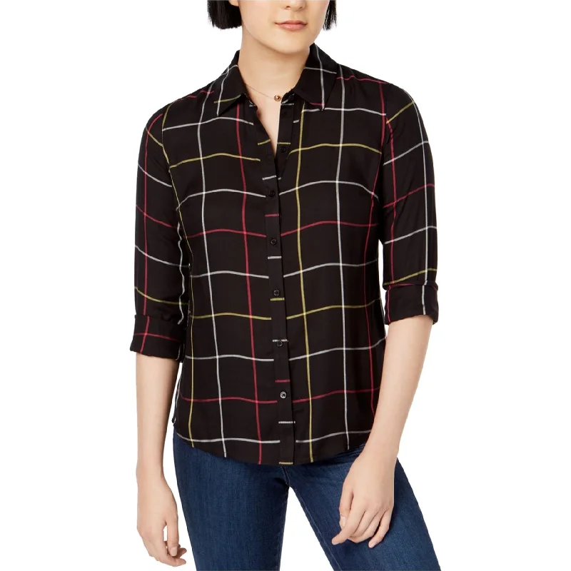 Satin ShirtsMaison Jules Womens Printed Button Up Shirt