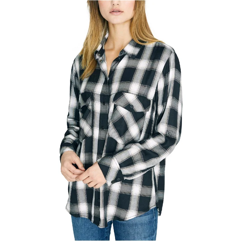 Cashmere ShirtsSanctuary Clothing Womens Plaid Button Up Shirt