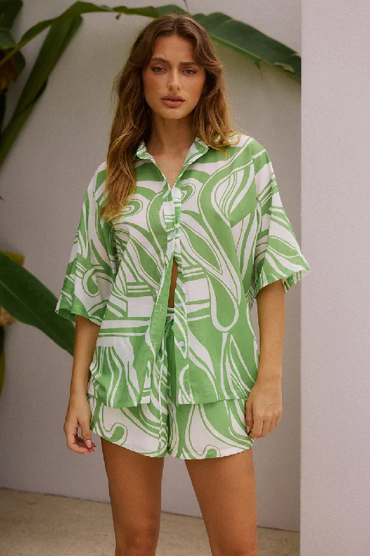 Painted ShirtsVENUS SHIRT - LANZA GREEN