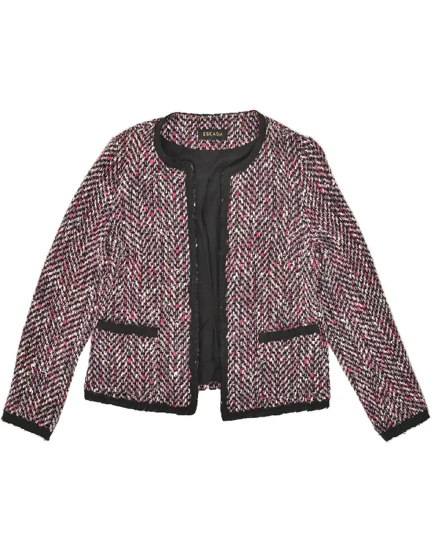 BlazerexhibitionESCADA Womens Blazer Jacket EU 40 Medium Pink Flecked Cotton