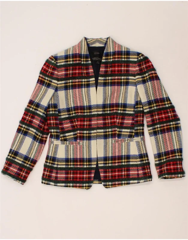 BlazerprideJ. CREW Womens Blazer Jacket US 2 XS Multicoloured Plaid