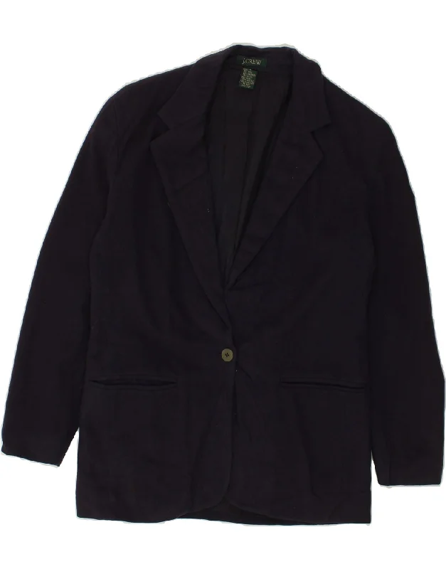 BlazerblockchainJ. CREW Womens Oversized 1 Button Blazer Jacket US 2 XS Navy Blue Wool