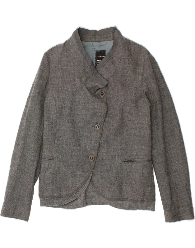 BlazerwearMARITHE FRANCOIS GIRBAUD Womens 3 Button Blazer Jacket UK 16 Large Grey