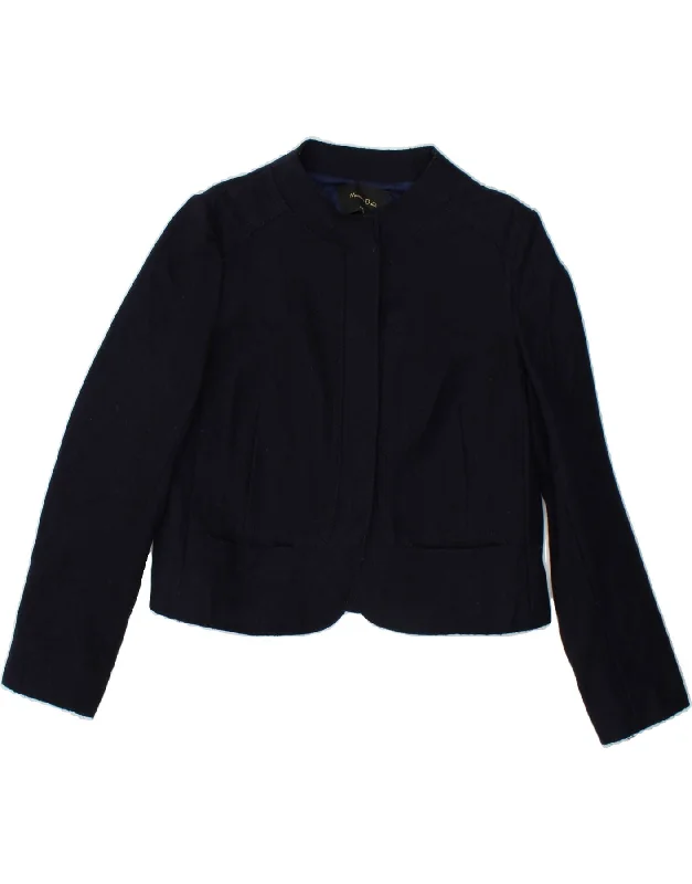 BlazerlossMASSIMO DUTTI Womens Blazer Jacket EU 42 Large Navy Blue Wool