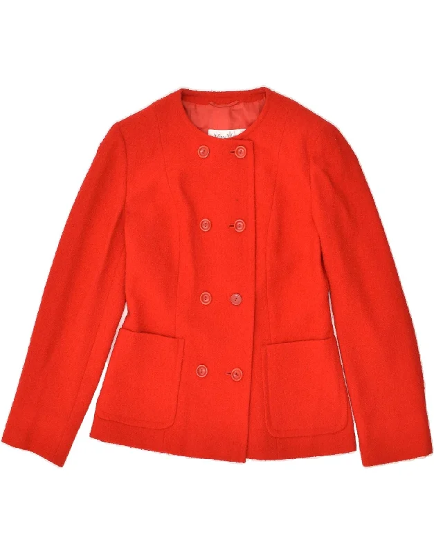 BlazertechMAX MARA Womens Double Breasted Blazer Jacket UK 14 Medium Red Wool