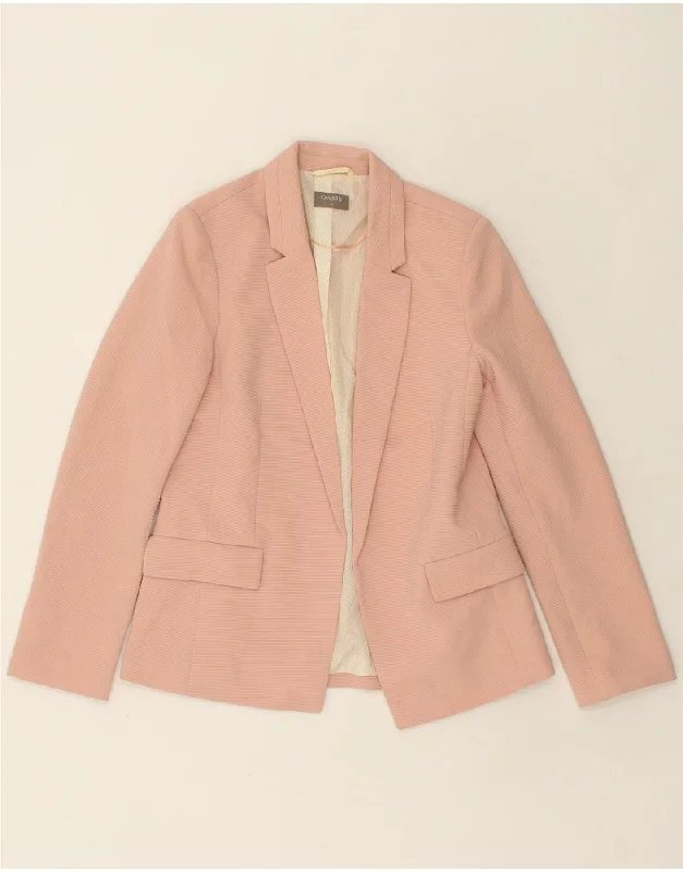 BlazercharityOASIS Womens Open Blazer Jacket UK 10 Small Pink Polyester