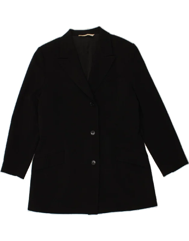 BlazerlegendPENNY BLACK Womens 3 Button Blazer Jacket UK 16 Large Black Polyester