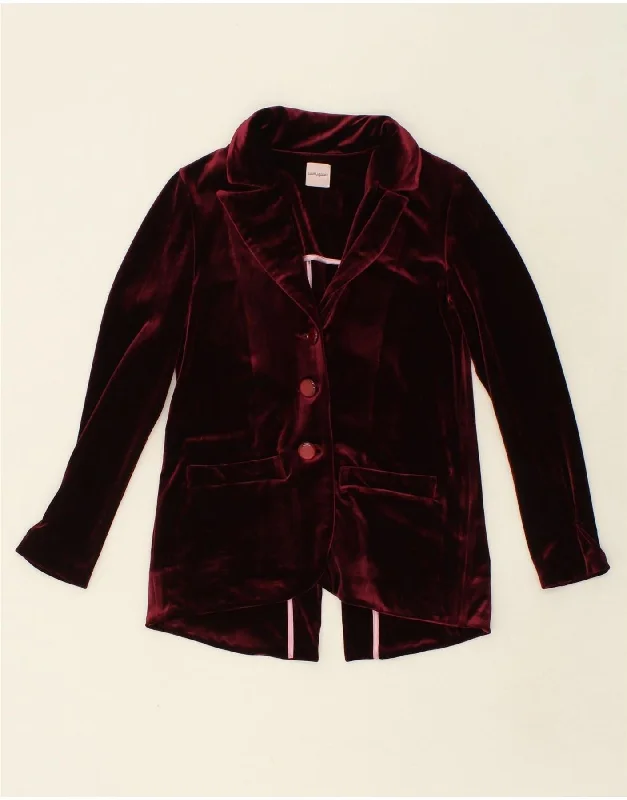 BlazerinnovationVINTAGE Womens 3 Button Blazer Jacket IT 40 Small Burgundy Polyester