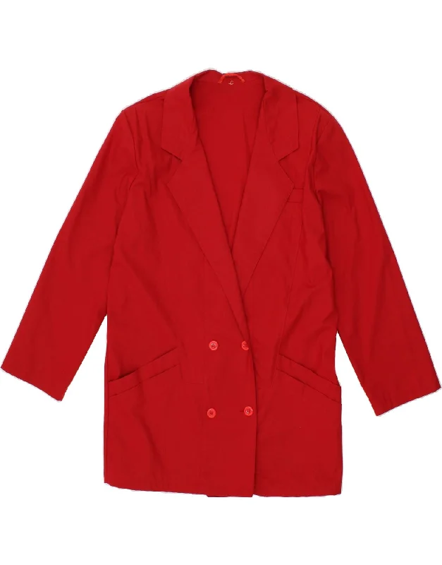 BlazercyberVINTAGE Womens Double Breasted Blazer Jacket UK 14 Large Red