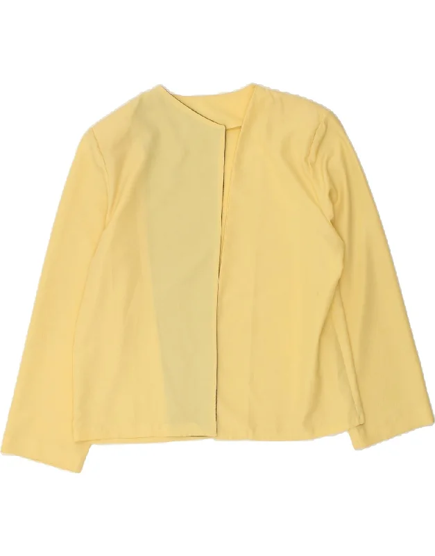 BlazermaniaVINTAGE Womens Open Blazer Jacket IT 48 XL Yellow