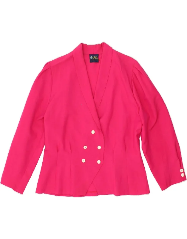 BlazerinnovationYOUR SIXTH SENSE Womens Double Breasted Blazer Jacket IT 44 Medium Pink