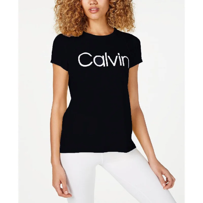 Logo T-ShirtsCalvin Klein Performance Women's Logo T-Shirt Black Size 2 Extra Large - XX-Large