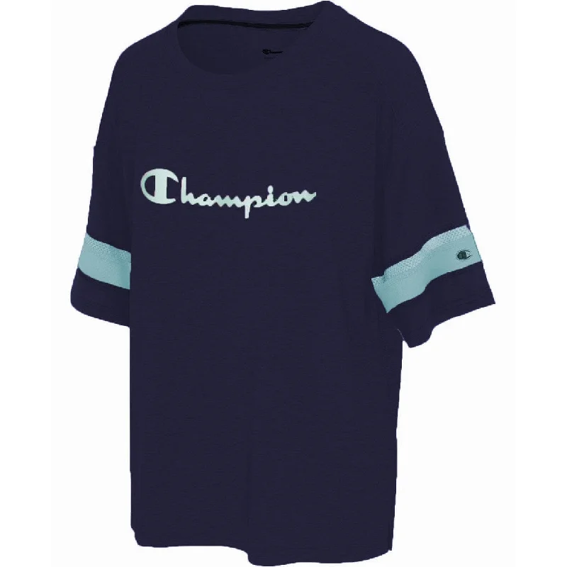 Cotton T-ShirtsChampion Women's Double Dry Football T-Shirt Navy Size Extra Large - X-Large