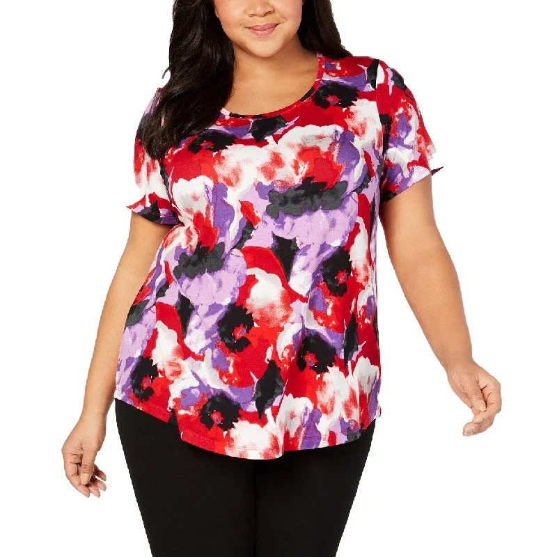 Painted T-ShirtsJM Collection Women's Plus Size Printed T-Shirt Multi Size 0X