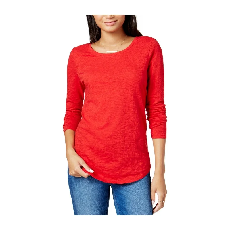 Ribbed Cuff T-ShirtsMaison Jules Women's Crew-Neck Basic T-Shirt Red Zenith Size 2 Extra Large - XX-Large