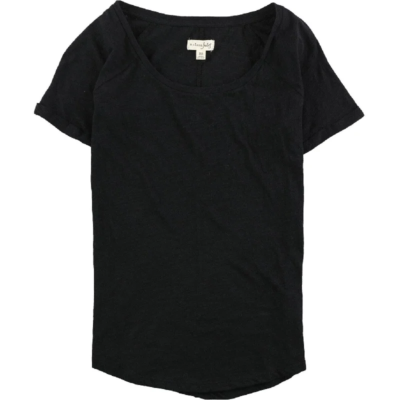 Reflective T-ShirtsMaison Jules Women's Scoop-Neck T-Shirt Black Size Medium