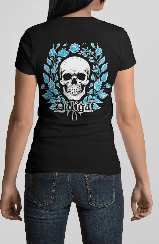 Relaxed Fit T-ShirtsBlue Vine Skull