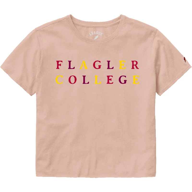 Organic Cotton T-ShirtsFlagler College Embroidered Clothesline Crop