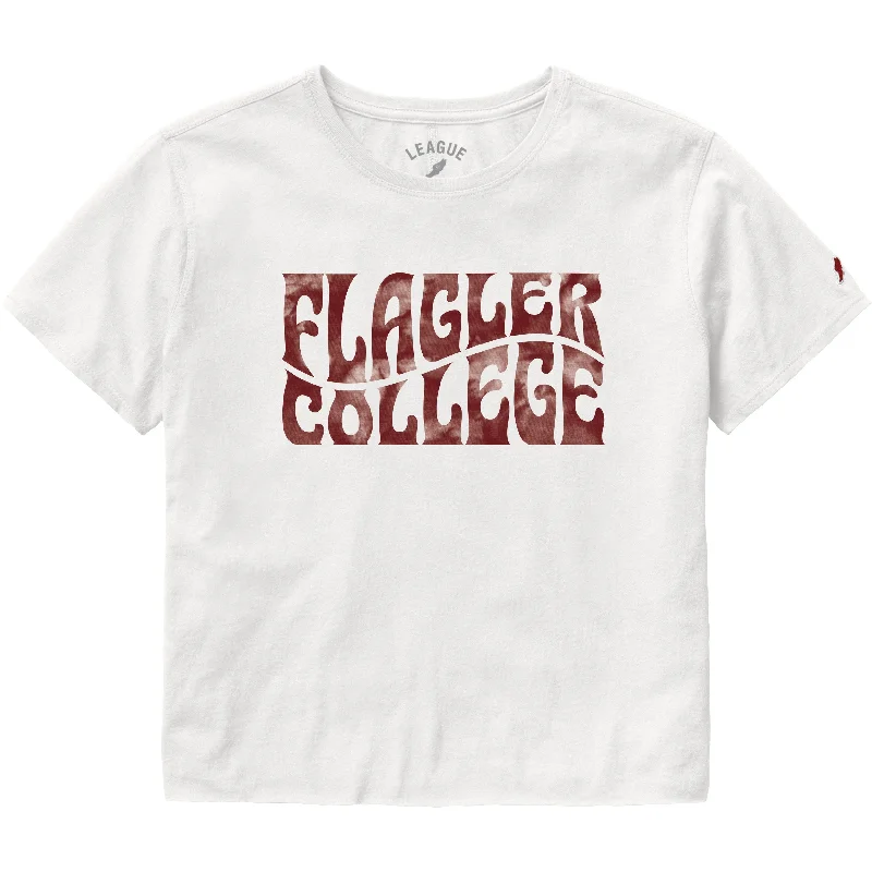 Sports Team T-ShirtsGroovy Tie Dye Flagler College Clothesline Crop