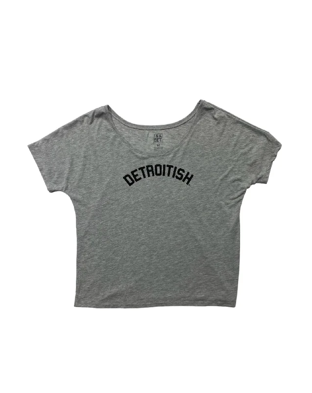 Button-Up T-ShirtsInk Detroit Detroitish Slouchy T-Shirt - Athletic Grey