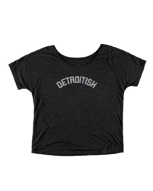 Yoga T-ShirtsInk Detroit Detroitish Slouchy T-Shirt - Charcoal Black