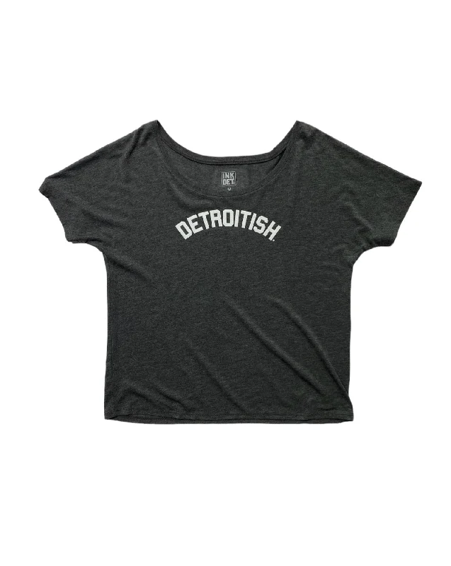 Ribbed Cuff T-ShirtsInk Detroit Detroitish Slouchy T-Shirt - Dark Grey