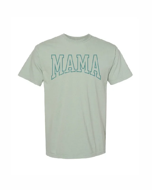 V-Neck T-ShirtsInk Detroit - Varsity MAMA T-Shirt - Bay