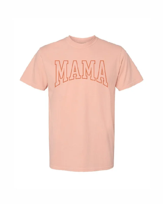 Cropped T-ShirtsInk Detroit - Varsity MAMA T-Shirt - Peachy