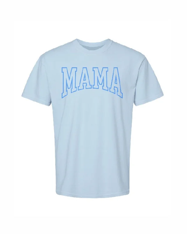 Fitted T-ShirtsInk Detroit - Varsity MAMA T-Shirt - Hydrangea