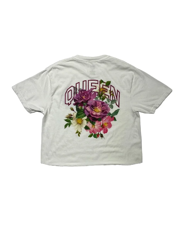 High-Fashion T-ShirtsINK - Queen - Crop T-Shirt - White