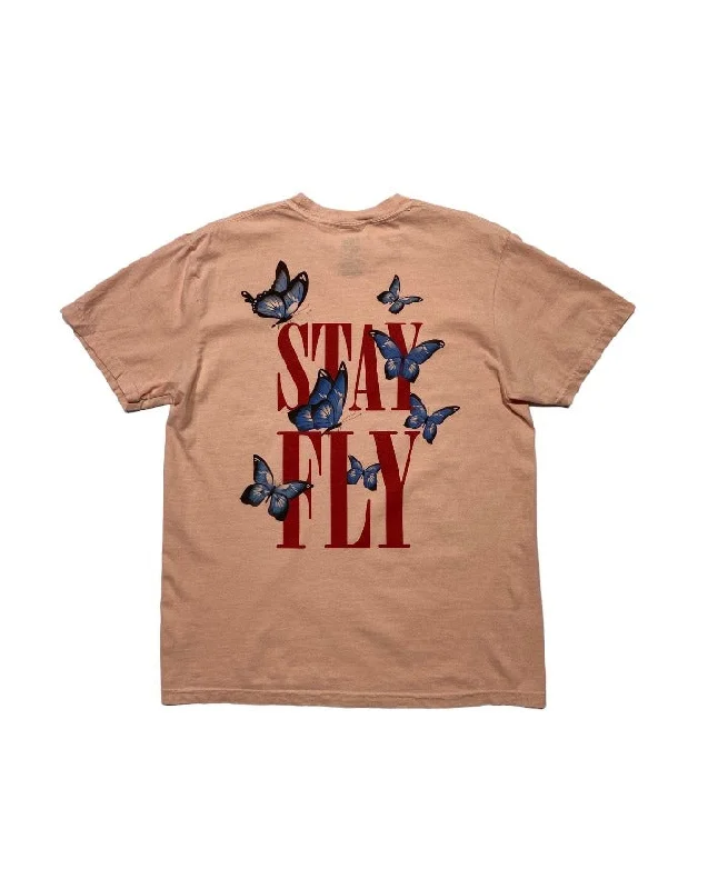 Tasseled T-ShirtsINK - STAY FLY - T-Shirt - PEACHY