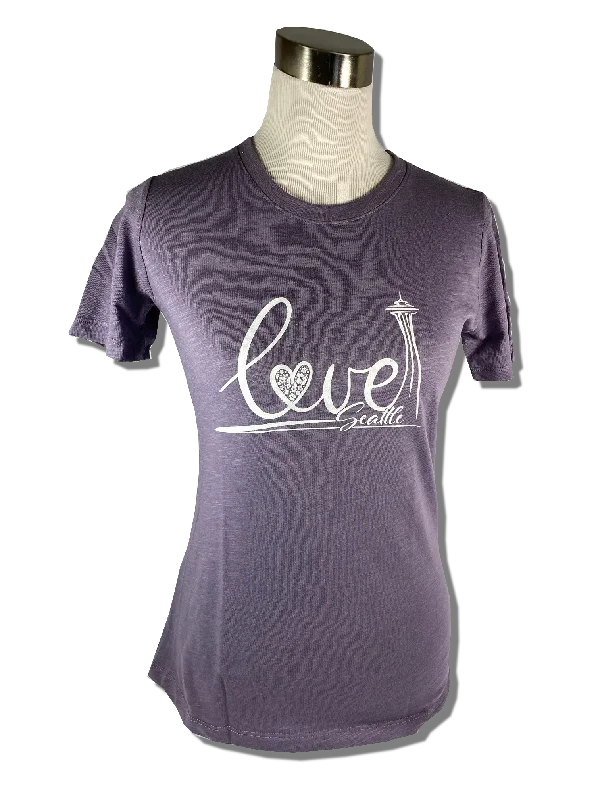 Blended Fabric T-ShirtsLove Space Needle Tee