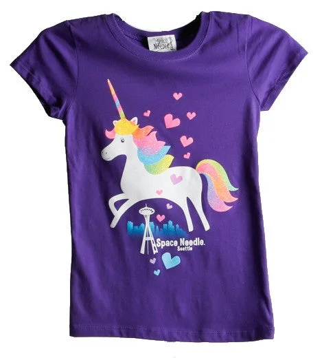 Designer T-ShirtsUnicorn Space Needle Youth Tee