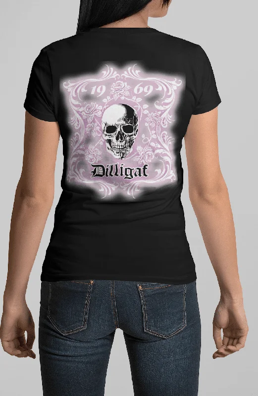 Compression T-ShirtsPurple Smokey Rose w/ Skull